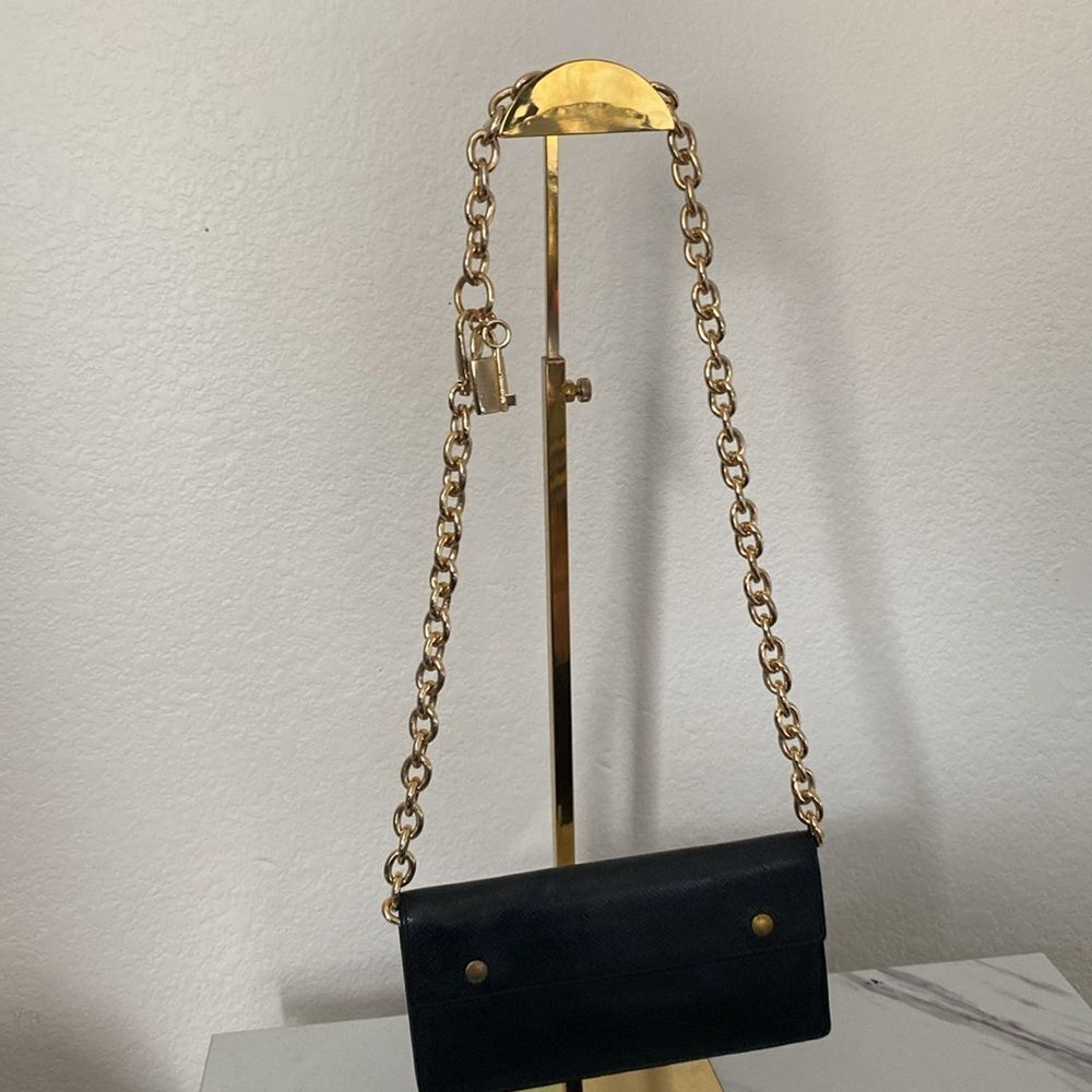 LOUIS VUITTON Taiga Black Envelope Wallet Continental Organizer - Picture 2 of 7